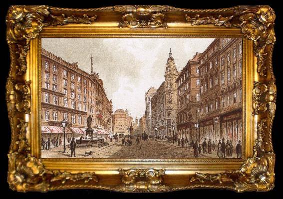 framed  richard wagner the graben, one of the principal streets in vienna, ta009-2